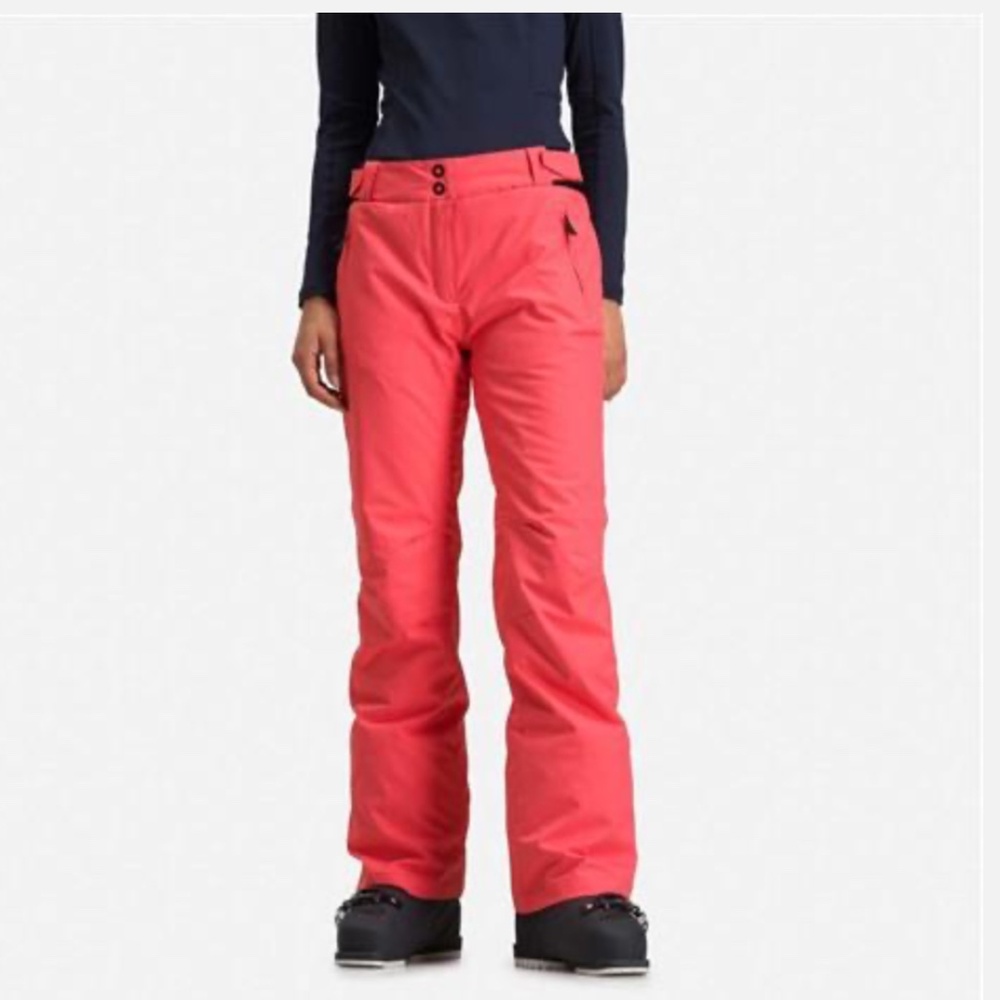 CHALET CHIC ROSSIGNOL BOLD VIBRANT CORAL SKI WINTER PANTS